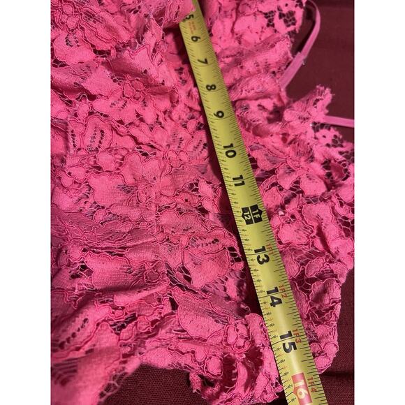 NBD Revolve Lace Mini Dress V-Neck Pink Halter Back Party Prom Cocktail - Picture 12 of 12